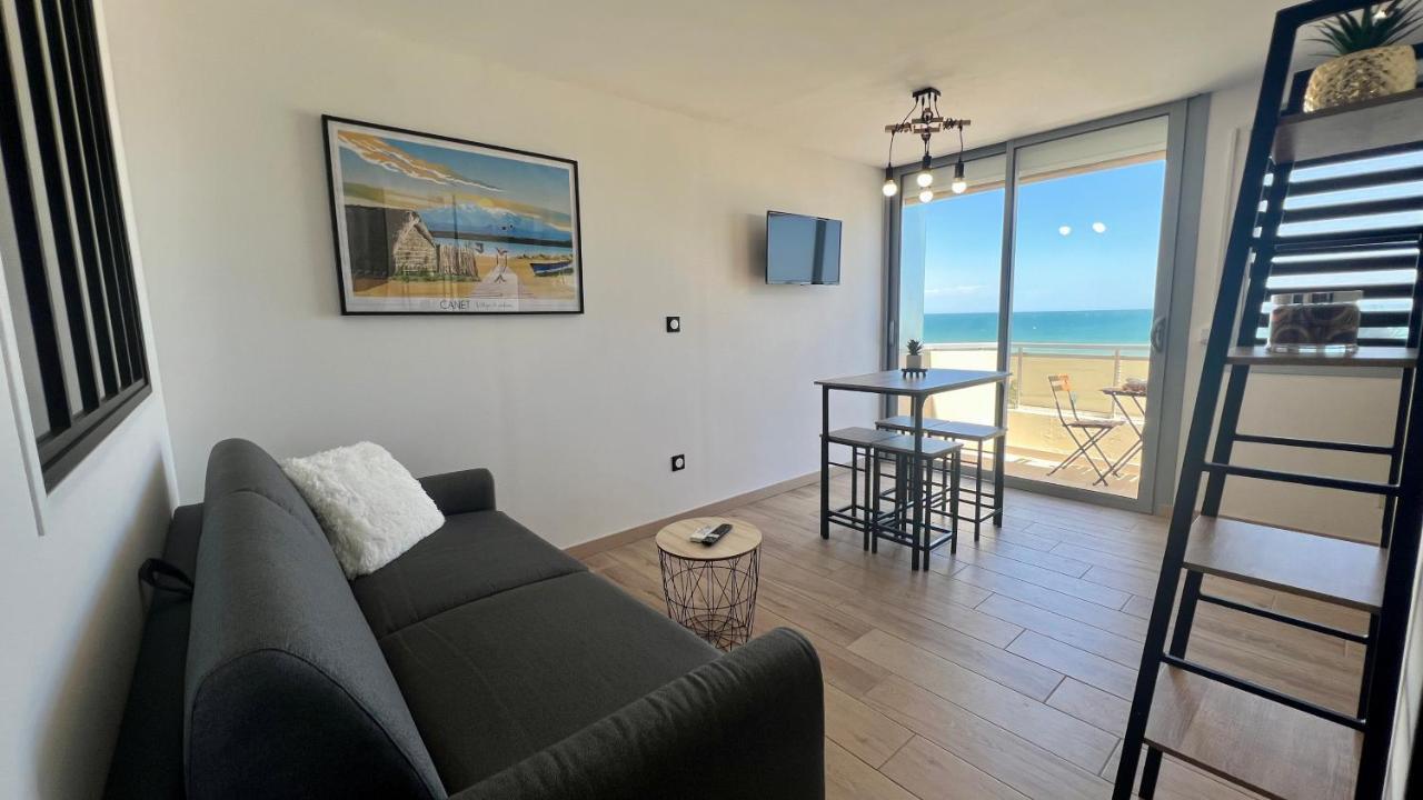 Appartement Cosy, Vue Mer Avec Parking Privatif Canet-en-Roussillon Kültér fotó