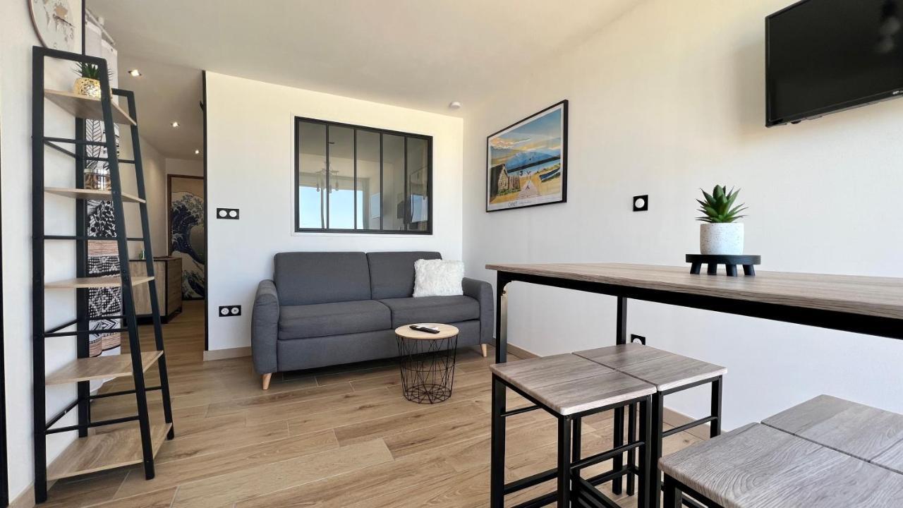 Appartement Cosy, Vue Mer Avec Parking Privatif Canet-en-Roussillon Kültér fotó